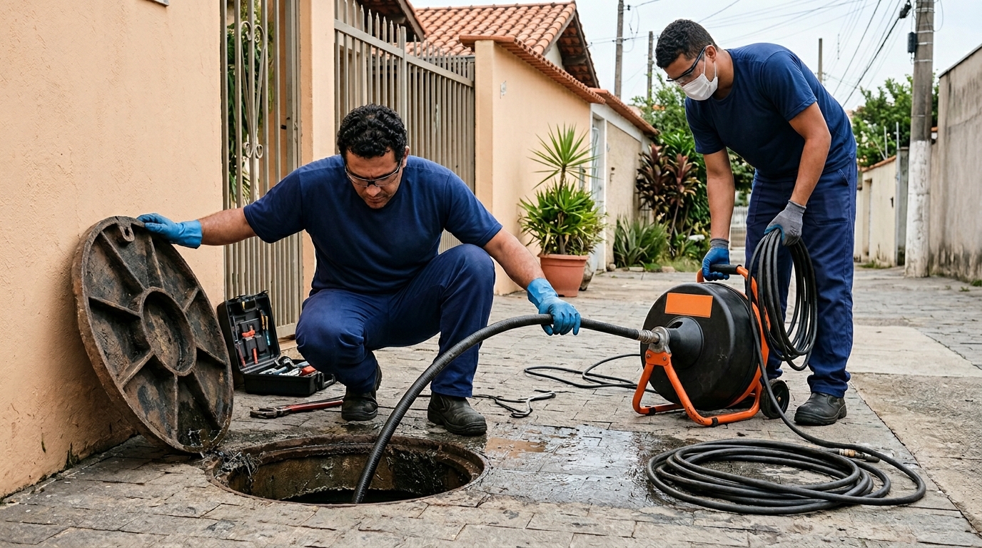 Desentupimento de esgoto perto de mim em Sorocaba-SP