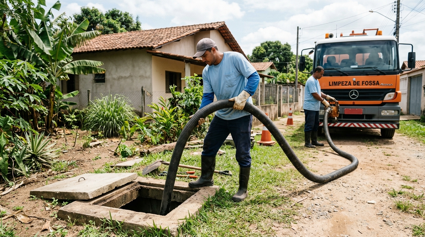 Higienização de fossa residencial em Sorocaba-SP